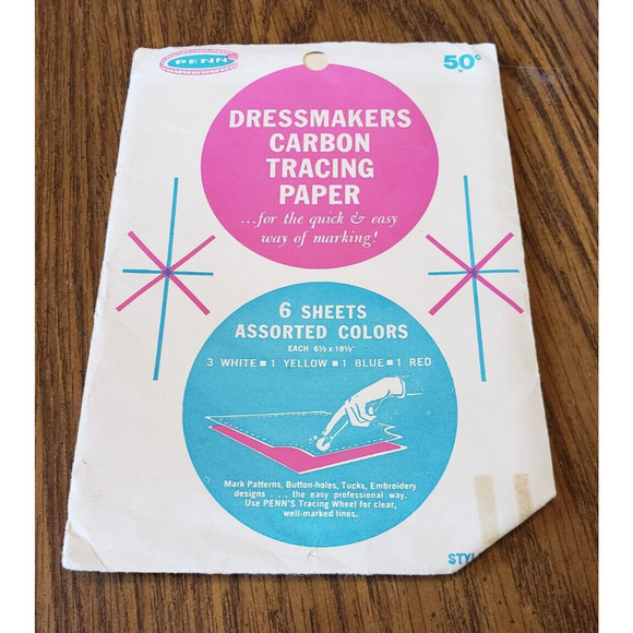 2 Packs Of Vintage Penn and Singer Dressmaker Tracing Paper Craft Supply - Picture 5 of 6